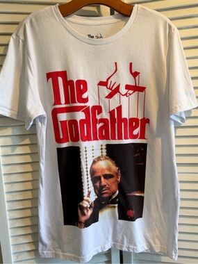 The Godfather Graphic Tee White Movie T Shirt Marlon Brando Size Medium